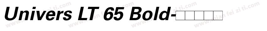 Univers LT 65 Bold字体转换